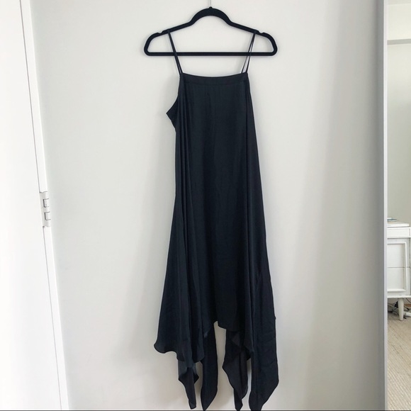 Silky Black 90s Midi Tank Dress - Picture 5 of 8